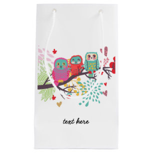 hibou, floral, mariage, fête d'anniversaire Sac ca