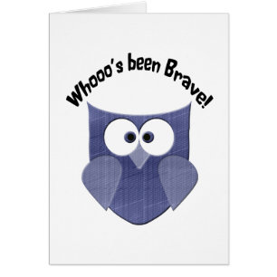 Hibou mignon bleu de bravoure