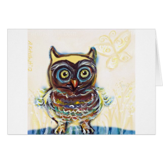 hibou mignon de bébé (Devant horizontal)