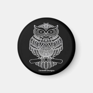 Hibou (noir) - Aimant
