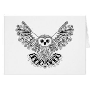 Hibou noir de style