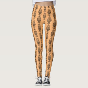 Hibou (orange) - Leggings