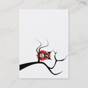 Hibou rouge de crâne de sucre dans le carte de