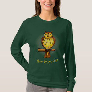 Hibou sage - modèle de T-shirt