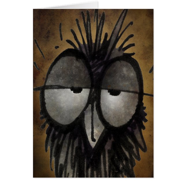 Hibou somnolent drôle (Devant)