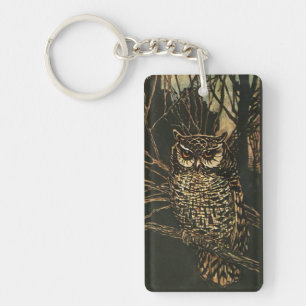 Hibou vintage dans les bois