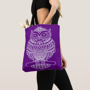 Hibou (violet) - Sac fourre-tout
