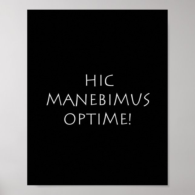 Hic manebimus optime poster (Front)