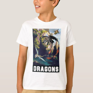 Hiccup and Dragons Flying Over Island Forest T-Shirt