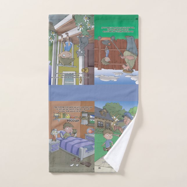 HIccup Book hand towel - 4 pictures (Hand Towel)