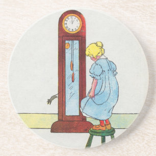 Hickory, dickory, dock! The mouse ran up the clock Coaster
