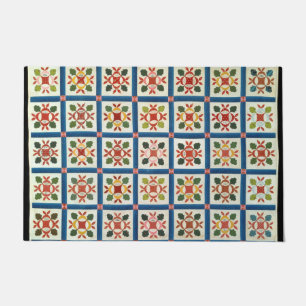 Hickory leaf friendship quilt doormat