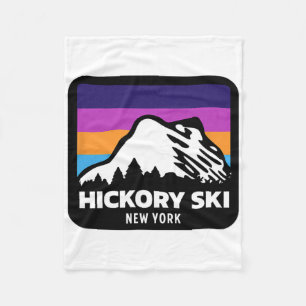 Hickory Ski New York Skiing Snowboarding Family Tr Fleece Blanket