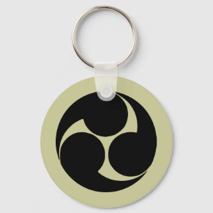 Hidari mitsudomoe, Japan Keychain