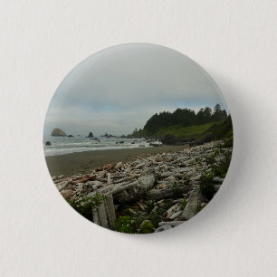 Hidden Beach I at Redwood National Park 2 Inch Round Button