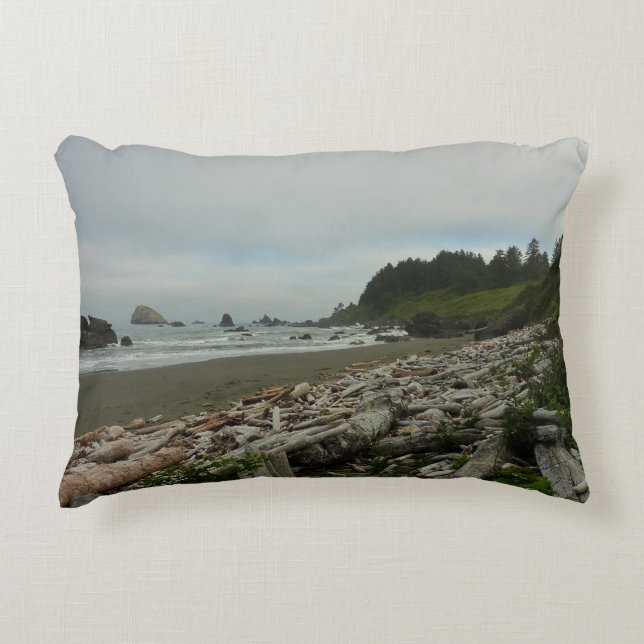 Hidden Beach I at Redwood National Park Accent Pillow (Front)