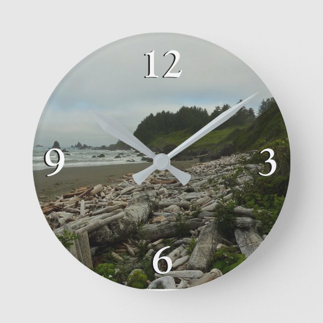 Hidden Beach I at Redwood National Park Round Clock (Front)