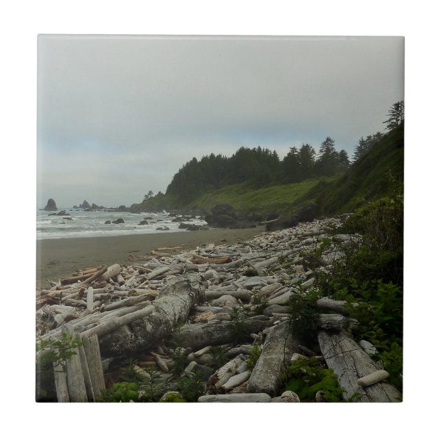 Hidden Beach I at Redwood National Park Tile (Front)