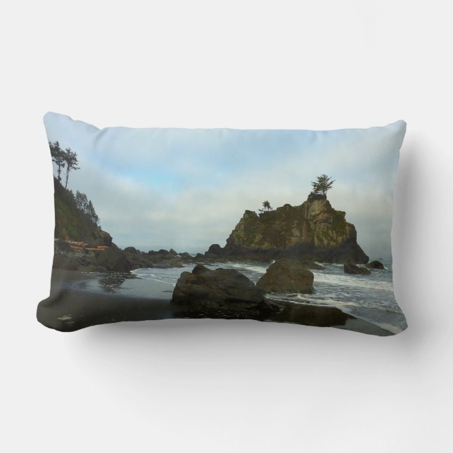 Hidden Beach II at Redwood National Park Lumbar Pillow (Front)