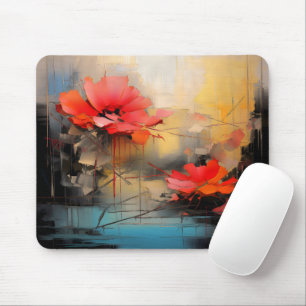 Hidden Beauty – Abstract Floral Modern Art Mouse Pad
