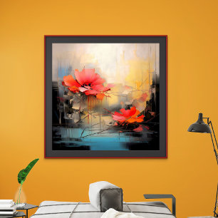 Hidden Beauty – Abstract Floral Modern Art Poster