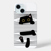 Hidden Black Cat Cute Funny Minimalist Animal Love