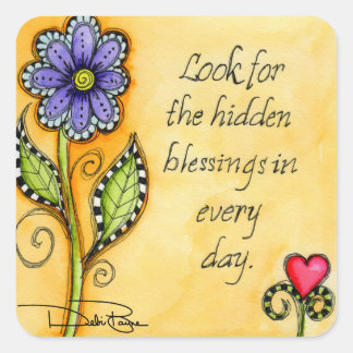 Hidden Blessings Square Sticker