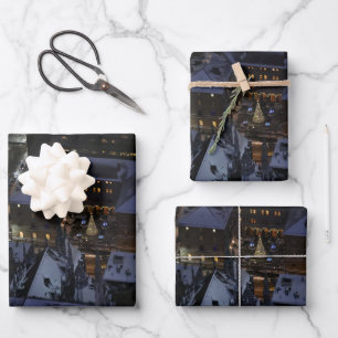 Hidden Christmas Tree in Manhattan at Night Wrapping Paper Sheet