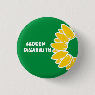 Hidden Disability Badge 1 Inch Round Button