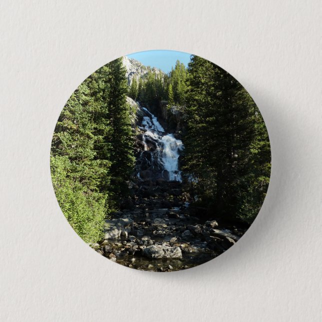 Hidden Falls in Grand Teton National Park 2 Inch Round Button (Front)