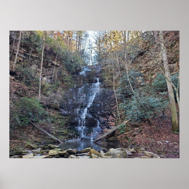 Hidden Forest Waterfall Poster (Front)