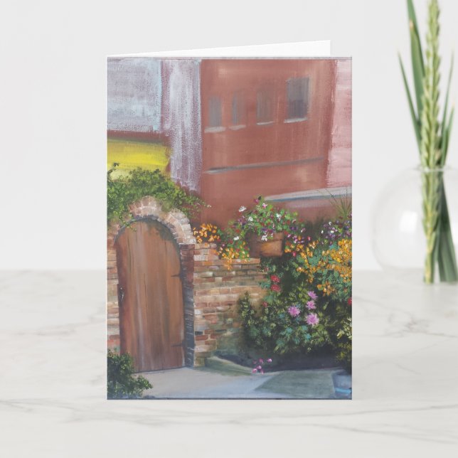 "Hidden garden" greeting card (Front)