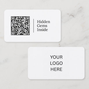 Hidden Gems Inside Customizable QR code & Logo Business Card