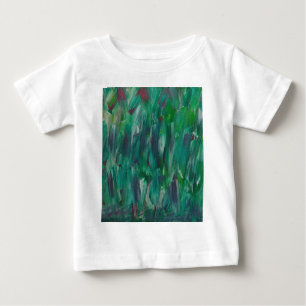 Hidden Green Red White Colourful Abstract Art Baby T-Shirt