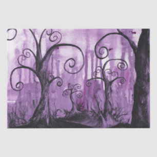 Hidden Hearts Trees Surreal Fantasy Landscape Art Tissue Paper