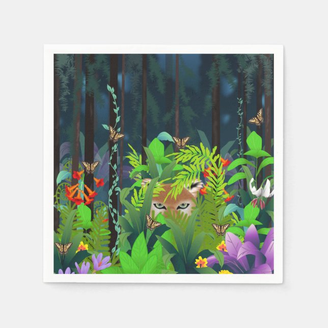 Hidden In The Foliage Napkin (Front)