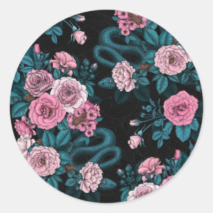 Hidden in the roses 2 classic round sticker