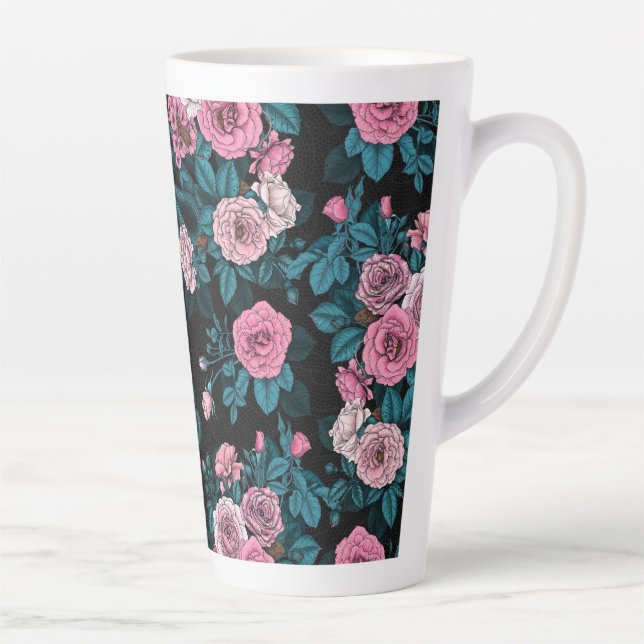 Hidden in the roses 2 latte mug (Right)
