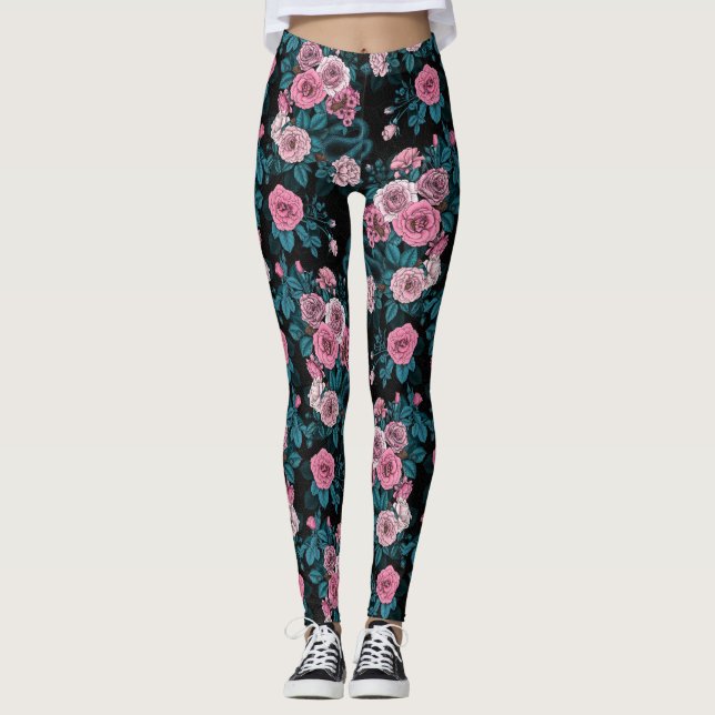 Hidden in the roses 2 leggings (Front)