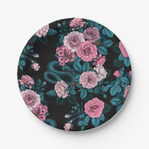 Hidden in the roses 2 paper plate