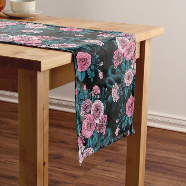 Hidden in the roses 2 short table runner (In Situ)