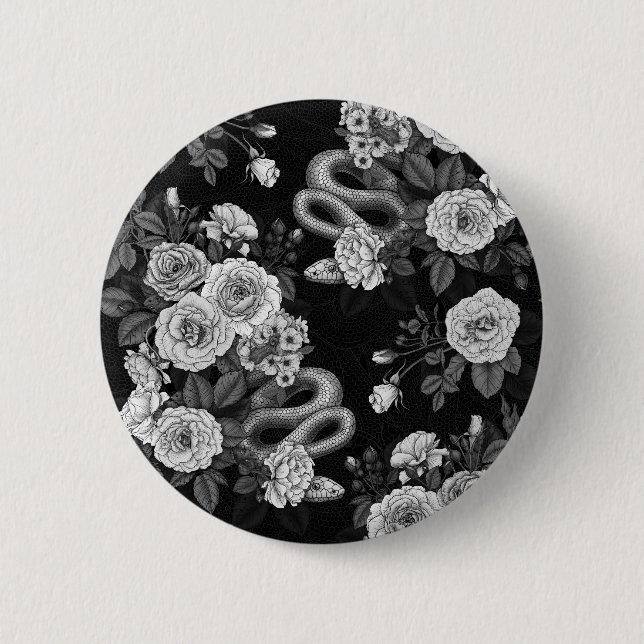 Hidden in the roses 3 2 inch round button (Front)