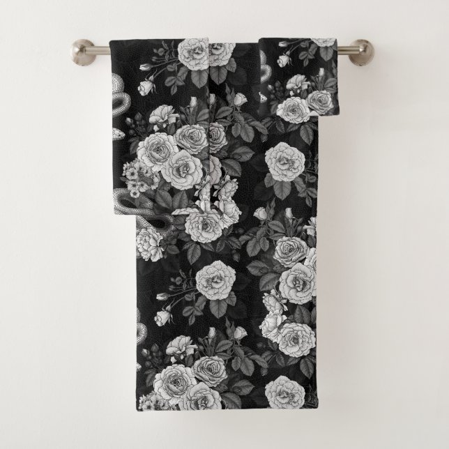 Hidden in the roses 3 bath towel set (Insitu)