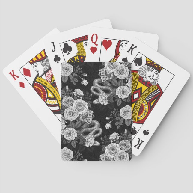 Hidden in the roses 3 playing cards (Back)