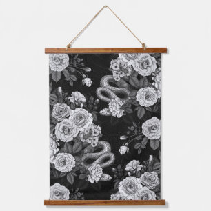 Hidden in the roses hanging tapestry