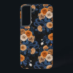 Hidden in the roses, orange and blue samsung galaxy case<br><div class="desc">Rose flowers,  mice and snakes hand- painted in Ps and Illustrator,  seamless pattern</div>