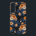Hidden in the roses, orange and blue samsung galaxy case<br><div class="desc">Rose flowers,  mice and snakes hand- painted in Ps and Illustrator,  seamless pattern</div>