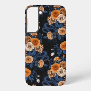 Hidden in the roses, orange and blue samsung galaxy case