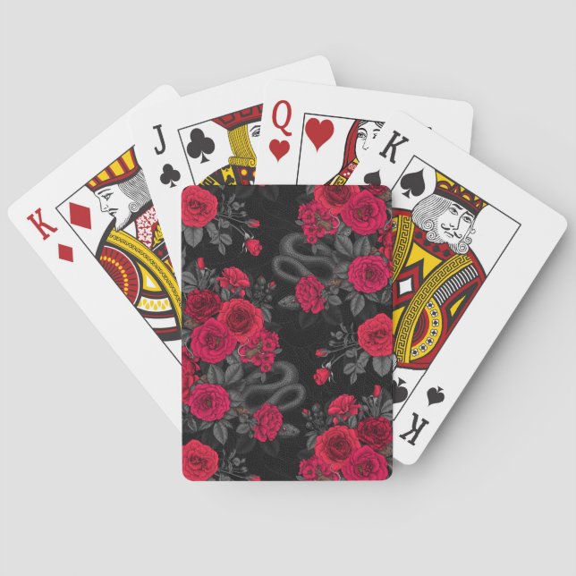 Hidden in the roses playing cards (Back)