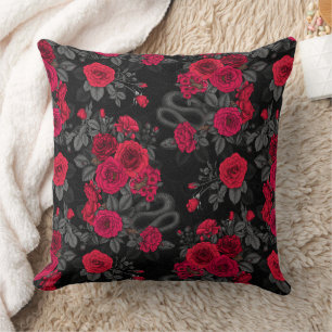 Hidden in the roses throw pillow